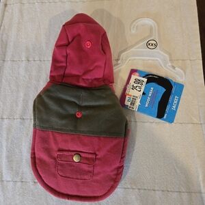 Woof Wear Fleece Lined Hooded Dog Jacket Size XXS